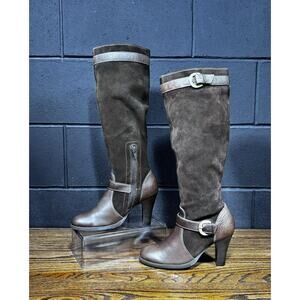 RELATIVITY Eve Brown Leather Knee High Boots Women’s 7.5 M